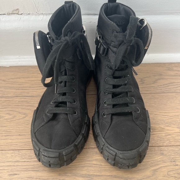 Women’s Prada Nylon high top sneakers - Picture 2 of 9
